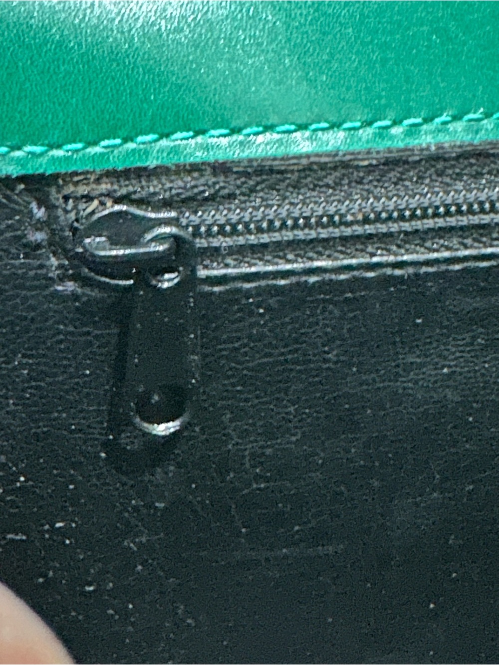 Vintage Bally Emerald Green Leather Top Handle Crossbody Bag | Italy - Picture 10 of 11